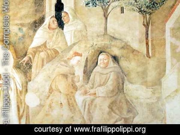 Fra Filippo Lippi - Scenes of Carmelite History, detail