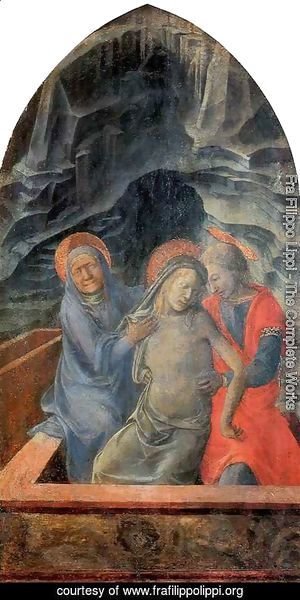 Fra Filippo Lippi - Dead Christ Supported by Mary and St John the Evangelist