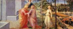 Fra Filippo Lippi - Meeting of Joachim and Anna at the Golden Gate