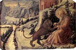 Fra Filippo Lippi - St Jerome and the Lion