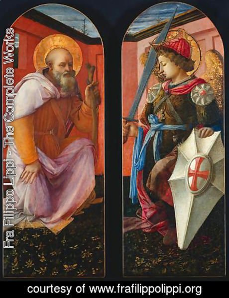 Fra Filippo Lippi - Saint Anthony and Archangel Michael