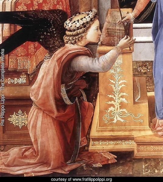 The Annunciation with two Kneeling Donors (detail-1) c. 1440
