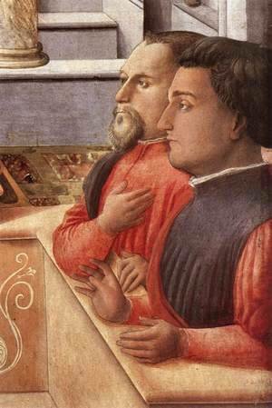 Fra Filippo Lippi - The Annunciation with two Kneeling Donors (detail-3) c. 1440