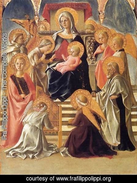Fra Filippo Lippi - Madonna and Child Enthroned with Saints