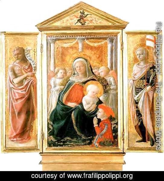 Fra Filippo Lippi - Madonna of Humility with Angels and Donor
