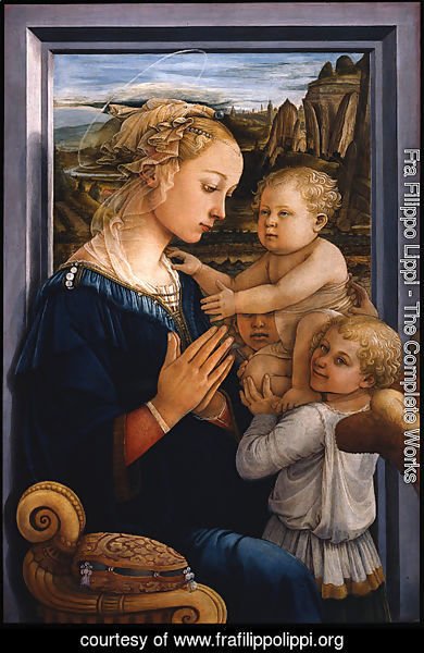 Fra Filippo Lippi - Madonna and Child with Two Angels