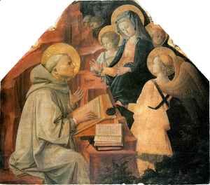 Fra Filippo Lippi - St Bernard Vision of the Virgin