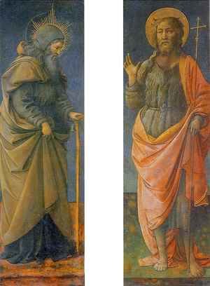 Fra Filippo Lippi - St Anthony Abbot and St John the Baptist