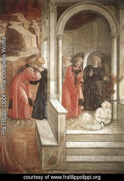 Fra Filippo Lippi - Disputation in the Synagogue (detail-2) 1452-65