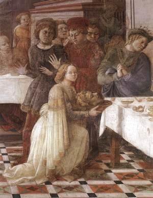 Fra Filippo Lippi - Herod's Banquet (detail-2) 1452-65