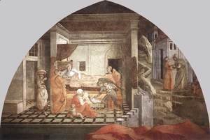 Fra Filippo Lippi - St Stephen is Born and Replaced by Another Child 1452-65