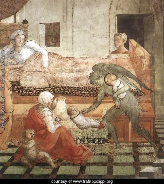 St Stephen is Born and Replaced by Another Child (detail-1) 1452-65