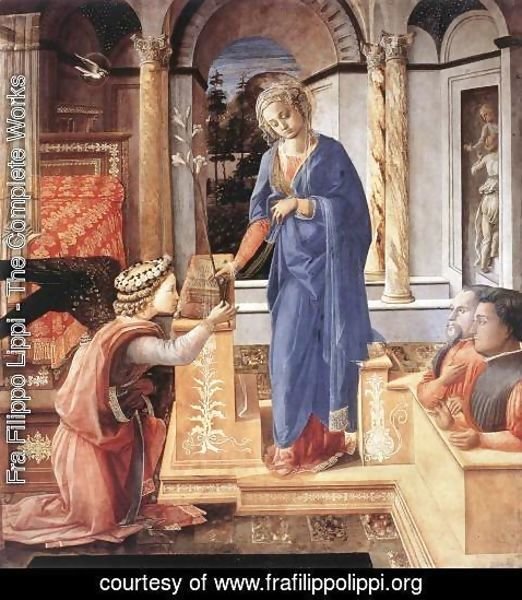 Fra Filippo Lippi - The Annunciation with two Kneeling Donors c. 1440