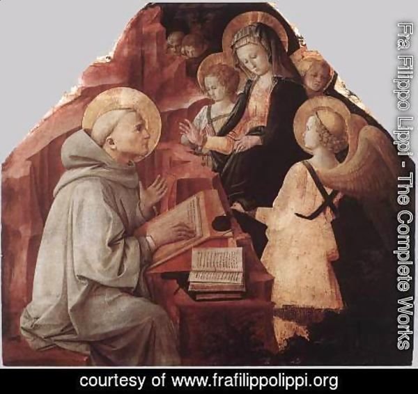 Fra Filippo Lippi - The Virgin Appears to St Bernard 1447