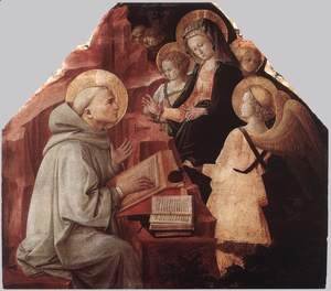 Fra Filippo Lippi - The Virgin Appears to St Bernard 1447